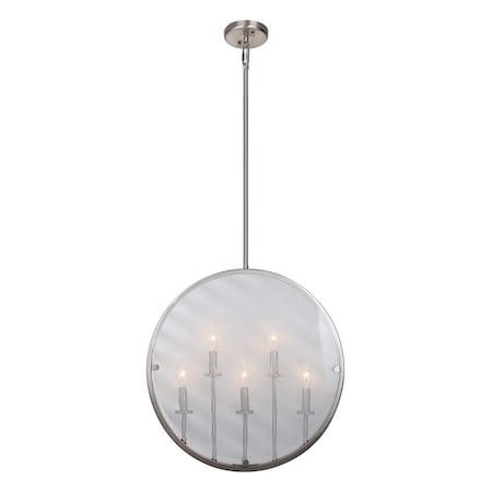 Artcraft Harbor Point 5 Light Satin Nickel Pendant AC10301SN